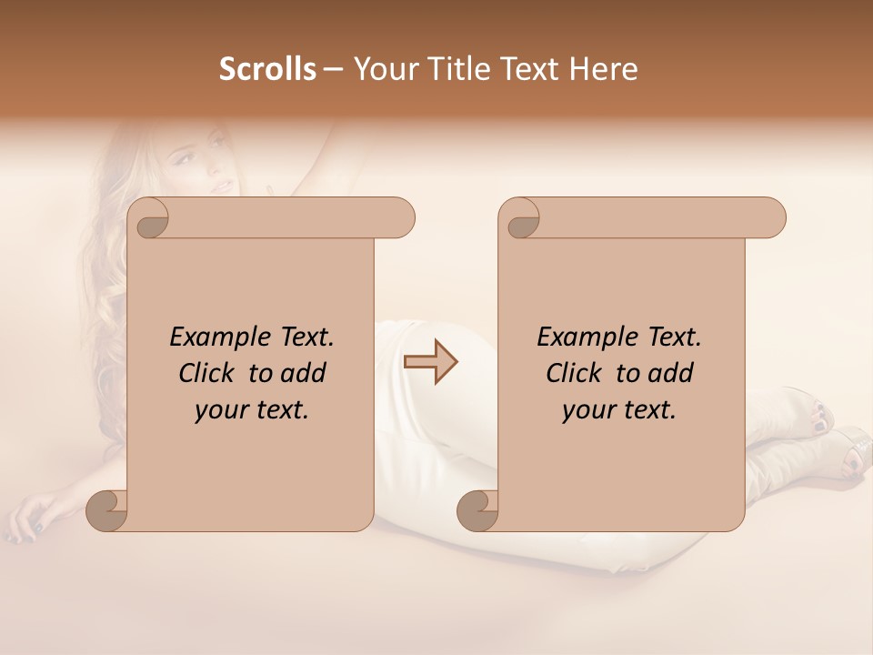 Corset Seductive Lady PowerPoint Template