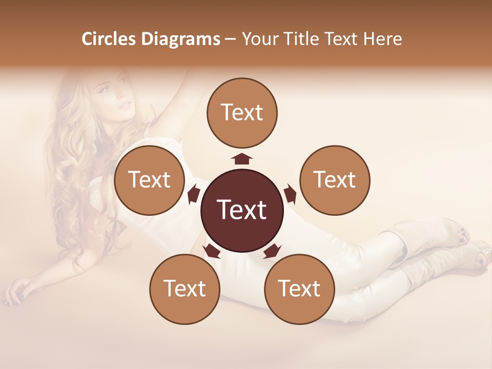 Corset Seductive Lady PowerPoint Template