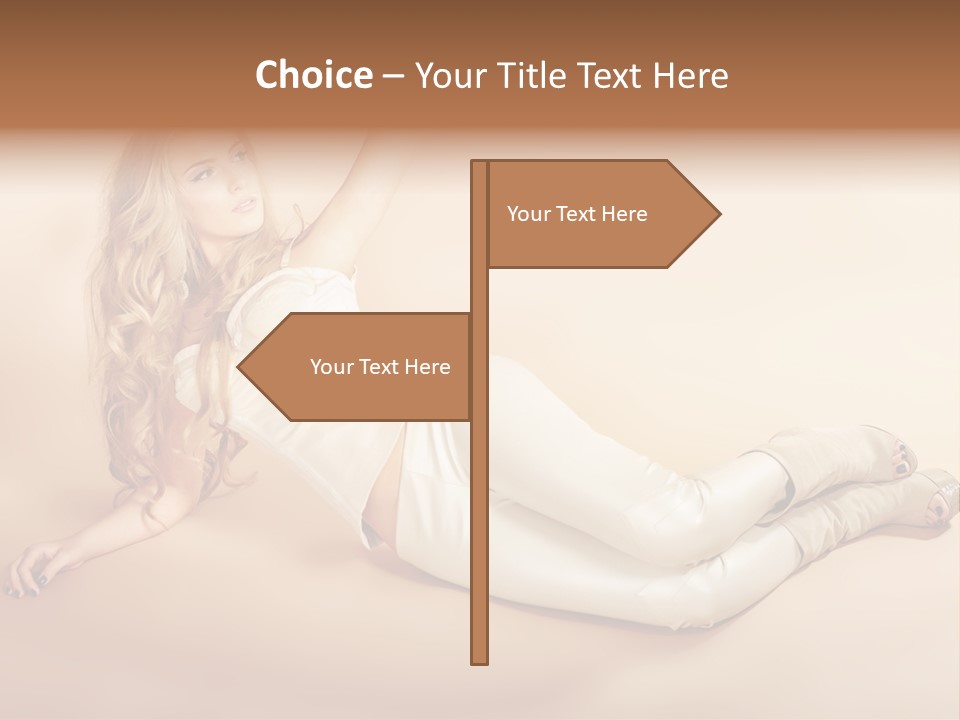 Corset Seductive Lady PowerPoint Template