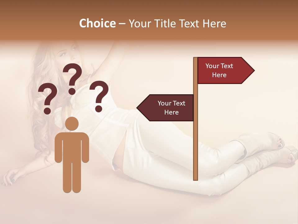 Corset Seductive Lady PowerPoint Template