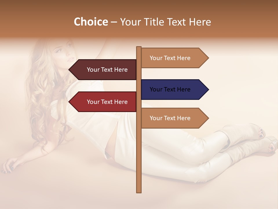 Corset Seductive Lady PowerPoint Template