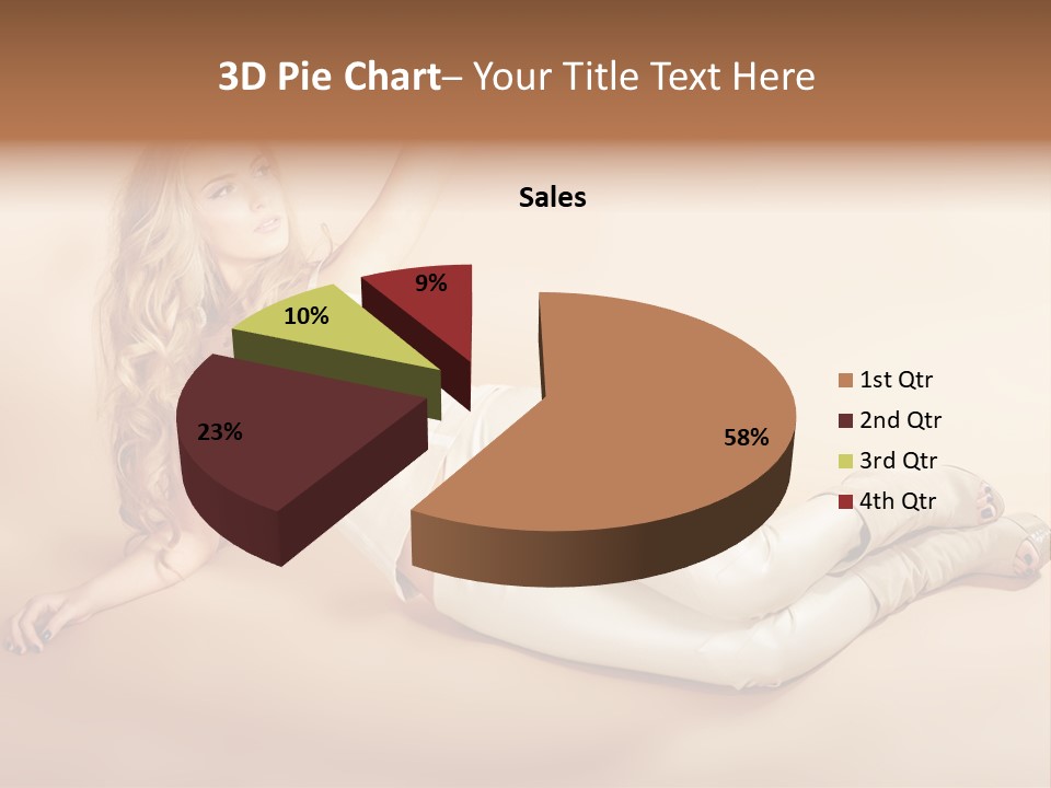 Corset Seductive Lady PowerPoint Template