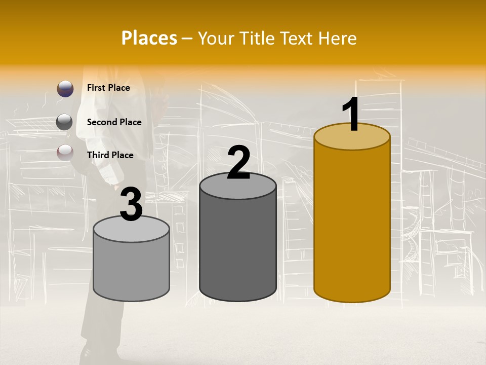 City Pencil Sketch PowerPoint Template