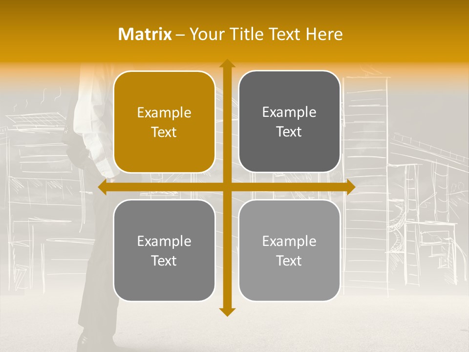 City Pencil Sketch PowerPoint Template
