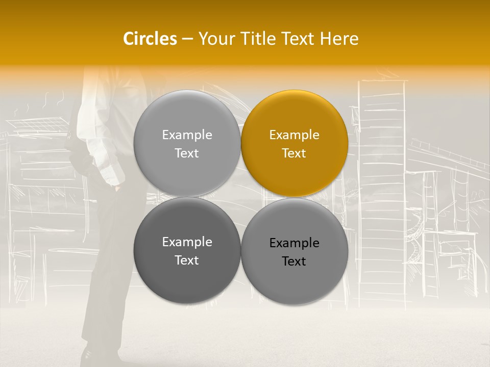 City Pencil Sketch PowerPoint Template