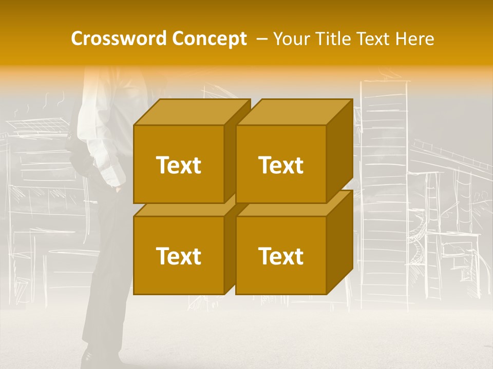 City Pencil Sketch PowerPoint Template