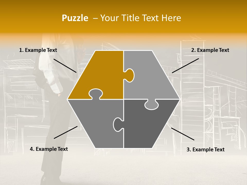 City Pencil Sketch PowerPoint Template