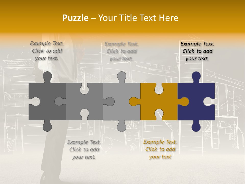 City Pencil Sketch PowerPoint Template