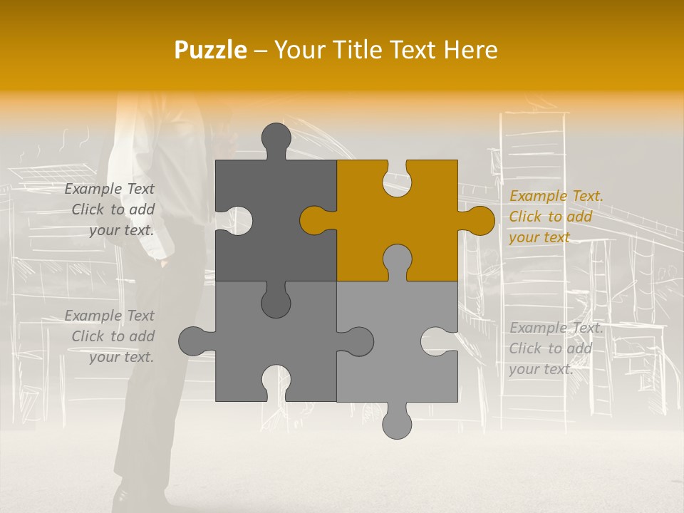 City Pencil Sketch PowerPoint Template