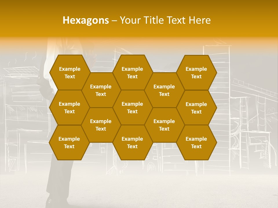 City Pencil Sketch PowerPoint Template