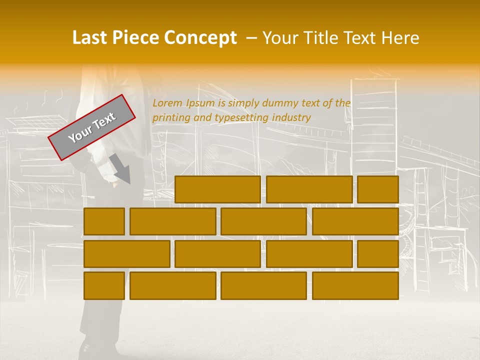City Pencil Sketch PowerPoint Template