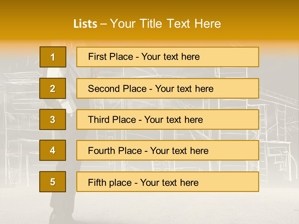 City Pencil Sketch PowerPoint Template