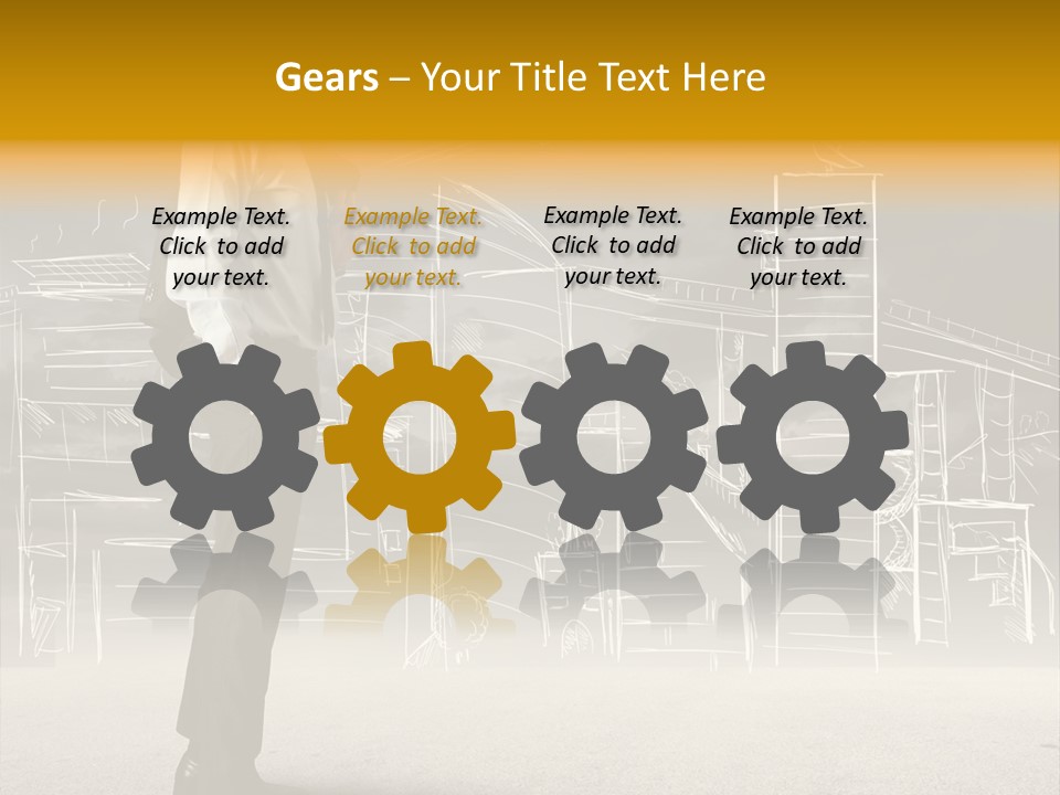 City Pencil Sketch PowerPoint Template