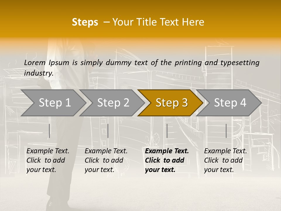 City Pencil Sketch PowerPoint Template