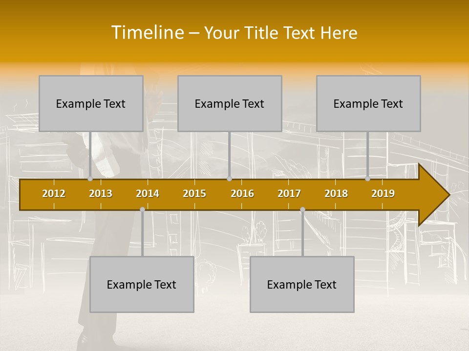 City Pencil Sketch PowerPoint Template