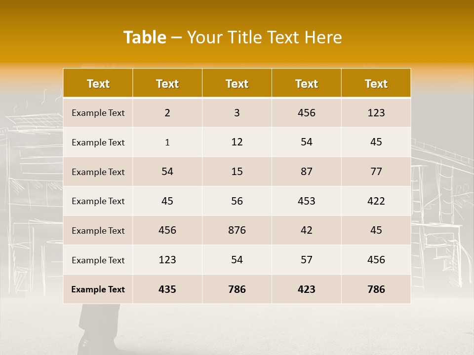 City Pencil Sketch PowerPoint Template