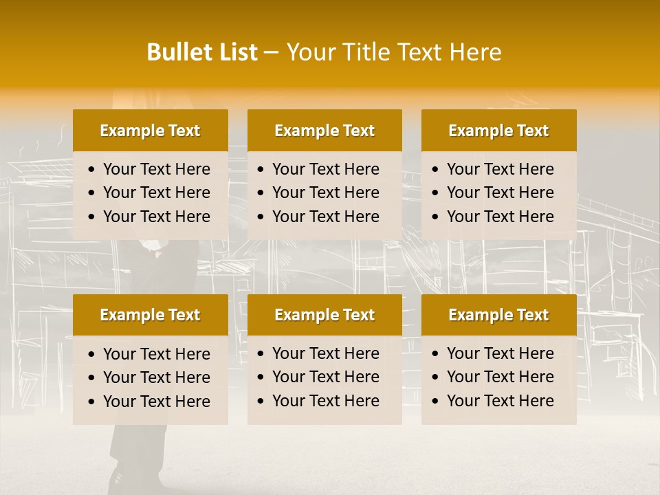 City Pencil Sketch PowerPoint Template