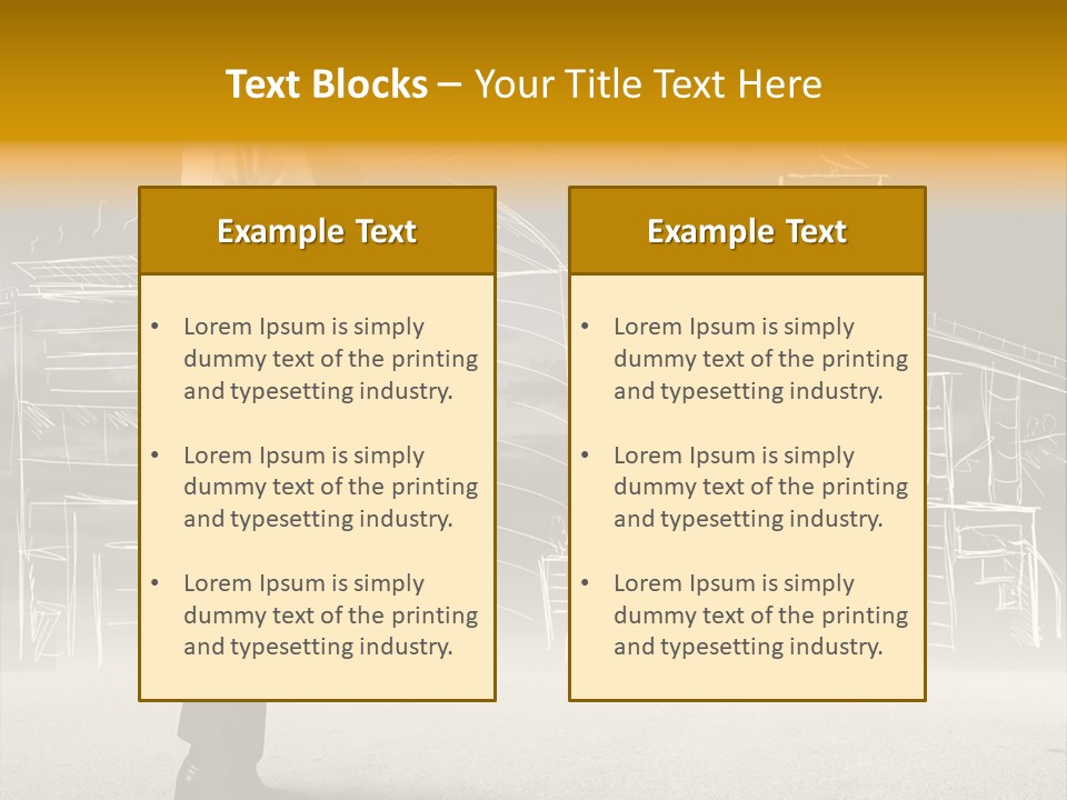 City Pencil Sketch PowerPoint Template