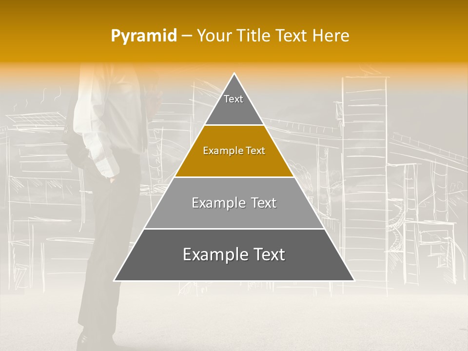 City Pencil Sketch PowerPoint Template