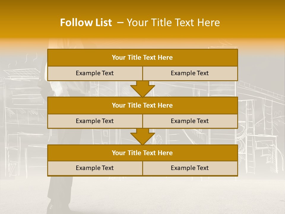 City Pencil Sketch PowerPoint Template