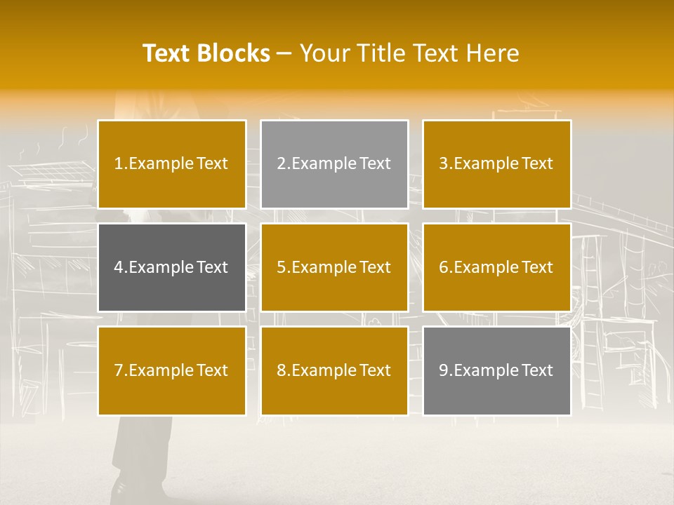 City Pencil Sketch PowerPoint Template