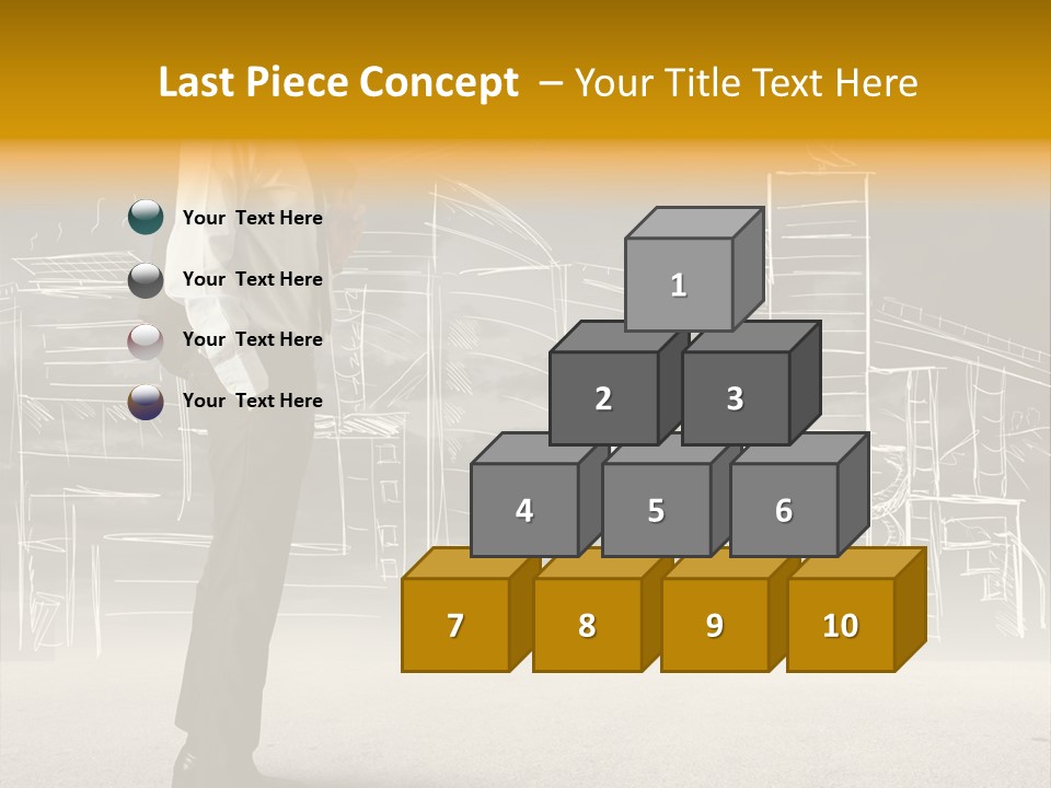 City Pencil Sketch PowerPoint Template