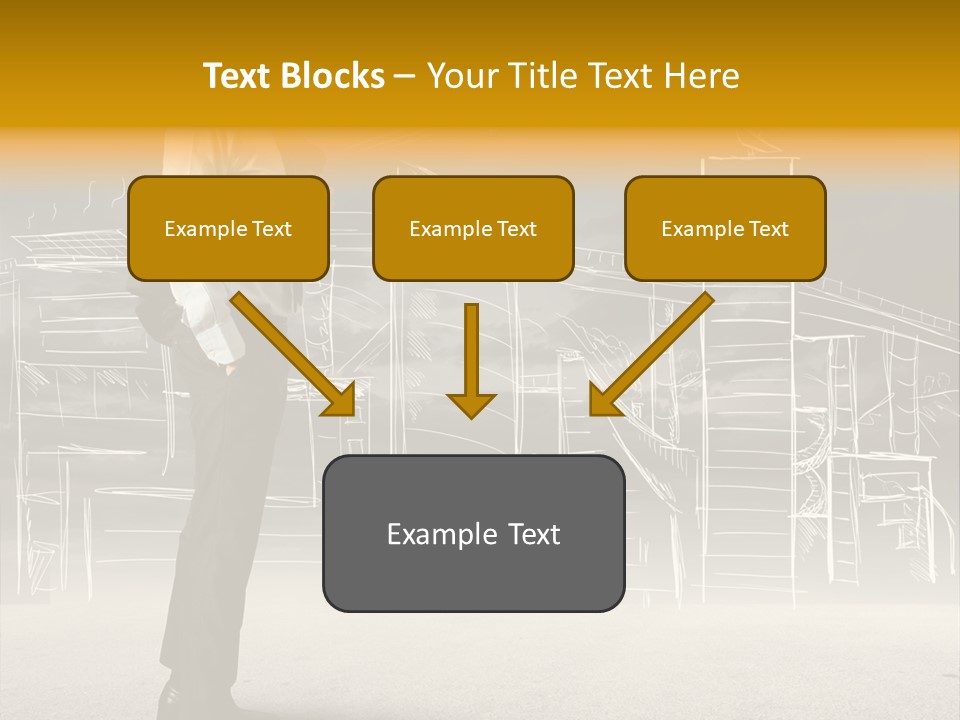 City Pencil Sketch PowerPoint Template