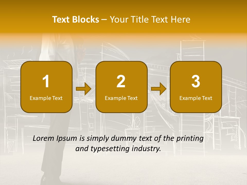 City Pencil Sketch PowerPoint Template