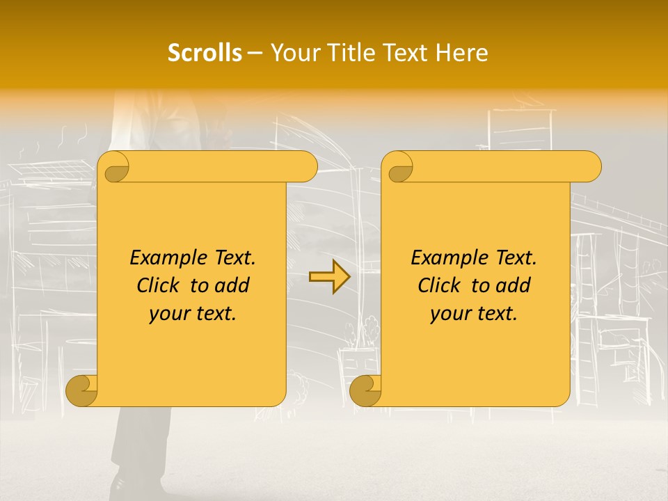 City Pencil Sketch PowerPoint Template