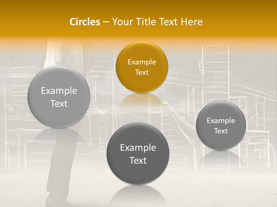 City Pencil Sketch PowerPoint Template