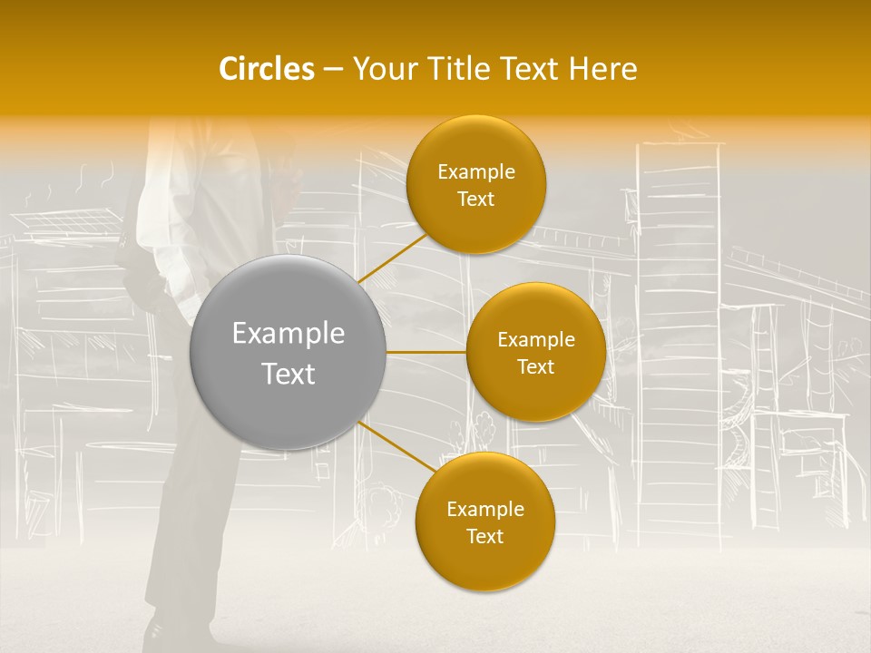 City Pencil Sketch PowerPoint Template