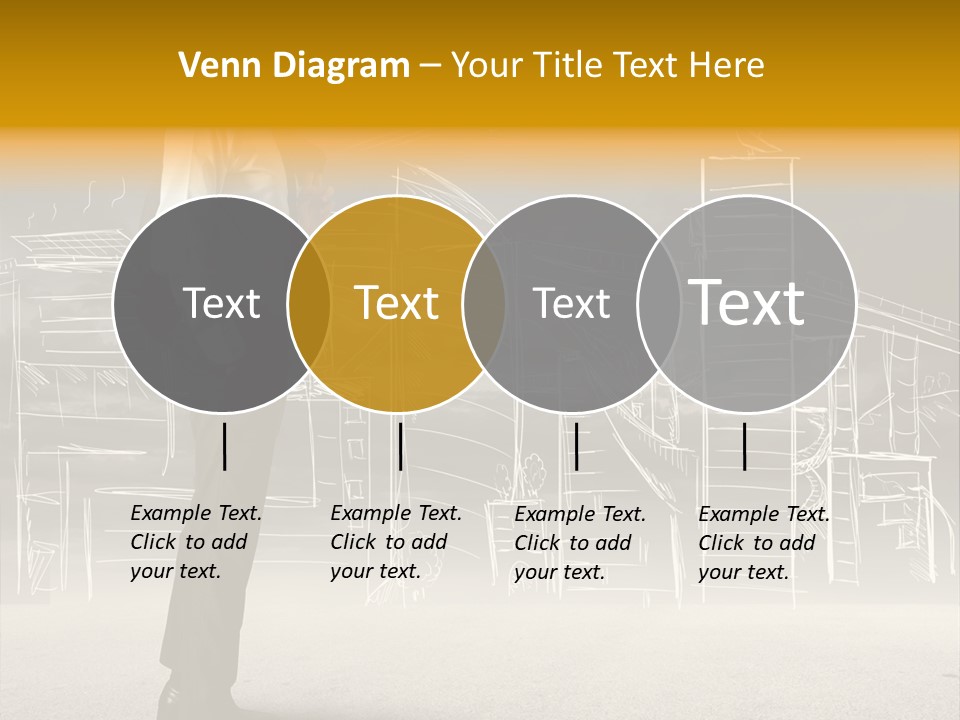 City Pencil Sketch PowerPoint Template