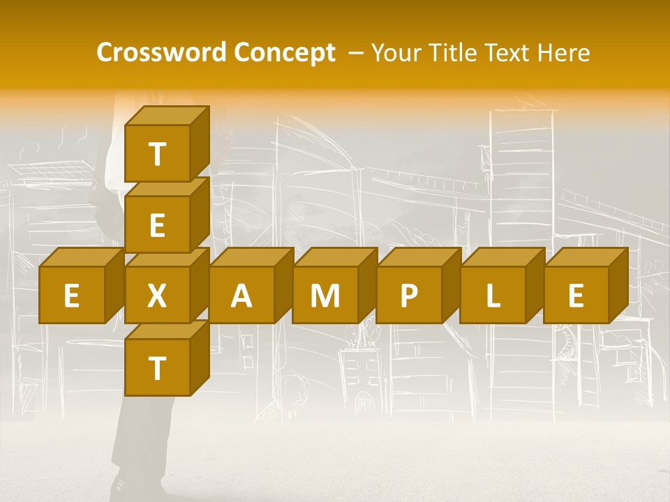 City Pencil Sketch PowerPoint Template