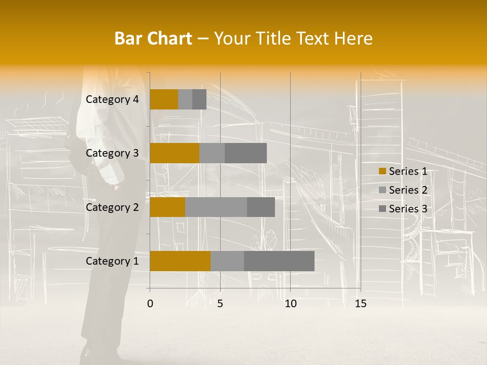 City Pencil Sketch PowerPoint Template