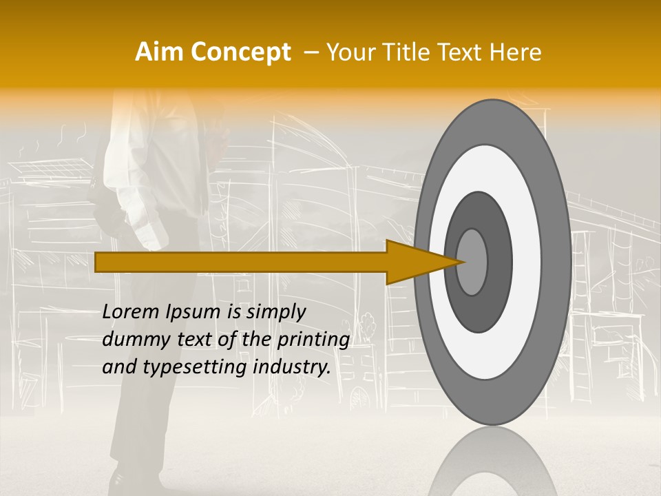 City Pencil Sketch PowerPoint Template