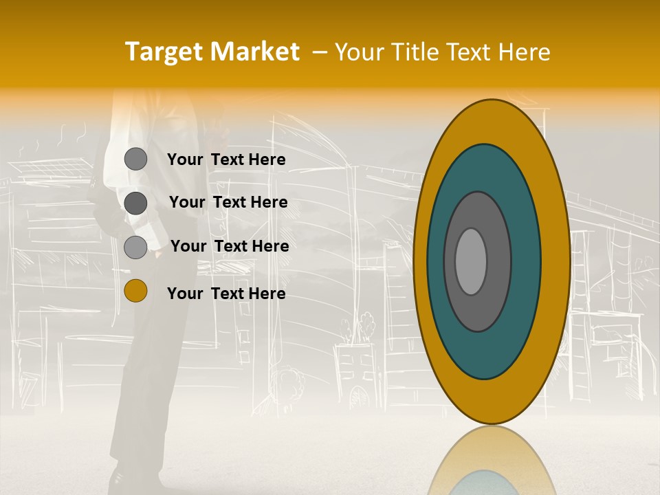 City Pencil Sketch PowerPoint Template