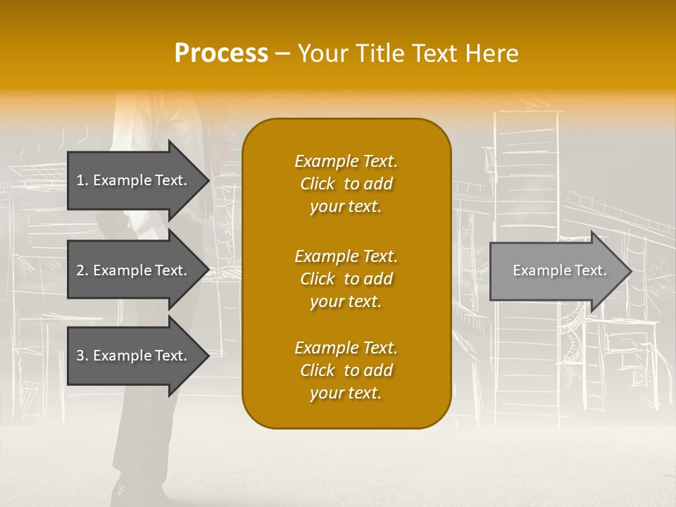 City Pencil Sketch PowerPoint Template