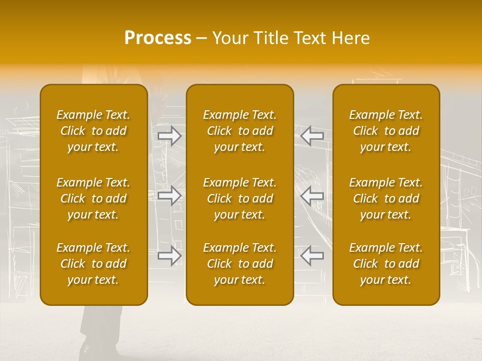 City Pencil Sketch PowerPoint Template