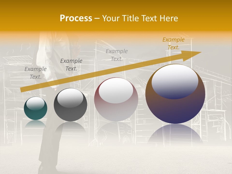 City Pencil Sketch PowerPoint Template