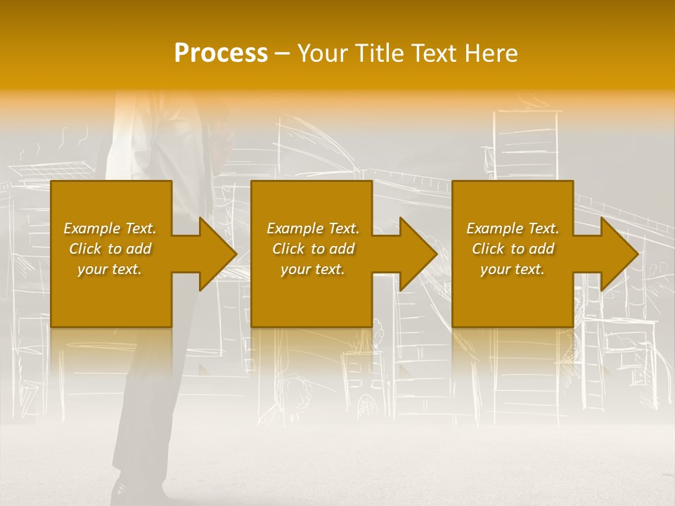 City Pencil Sketch PowerPoint Template
