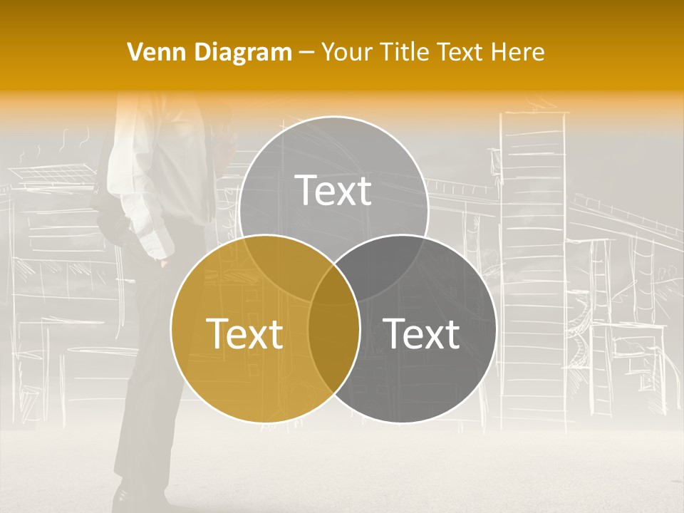 City Pencil Sketch PowerPoint Template