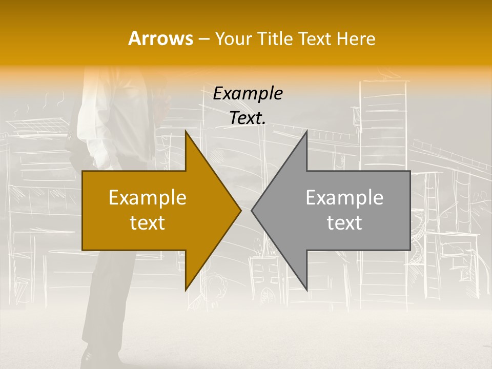 City Pencil Sketch PowerPoint Template