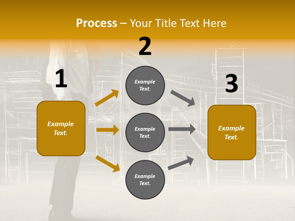 City Pencil Sketch PowerPoint Template