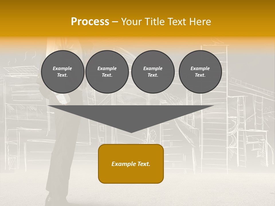City Pencil Sketch PowerPoint Template