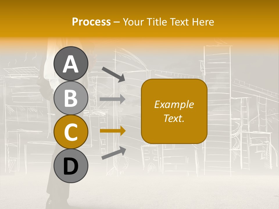 City Pencil Sketch PowerPoint Template