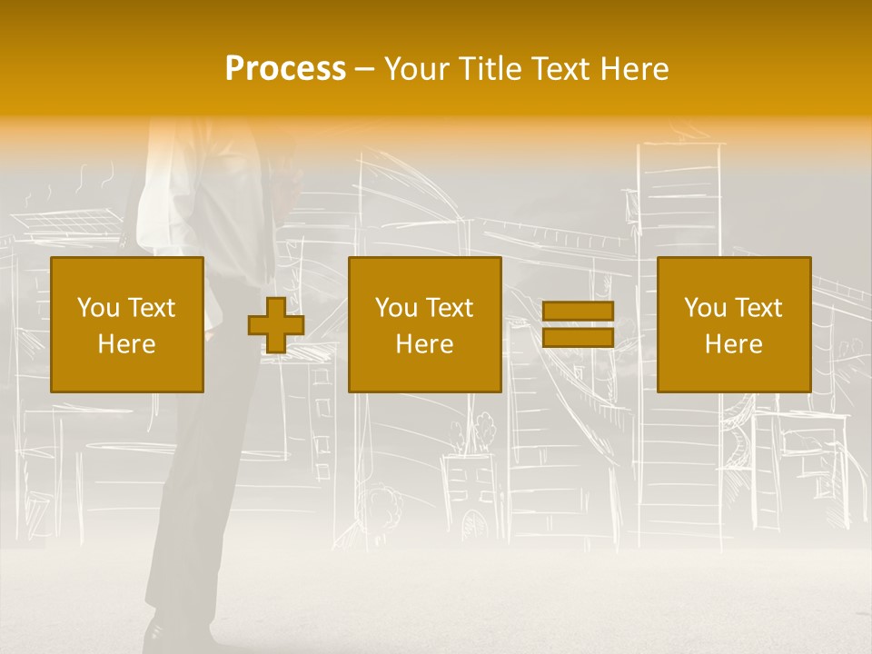 City Pencil Sketch PowerPoint Template