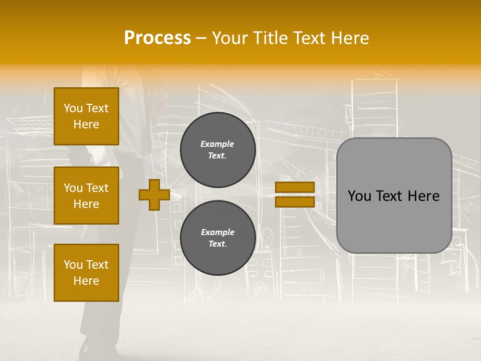 City Pencil Sketch PowerPoint Template