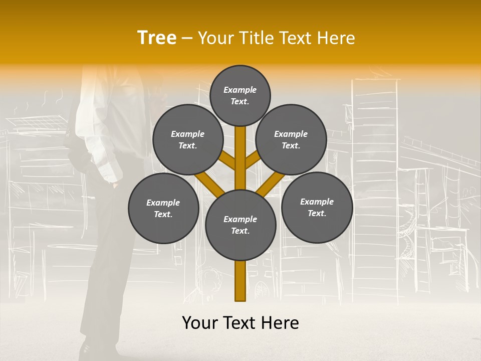 City Pencil Sketch PowerPoint Template