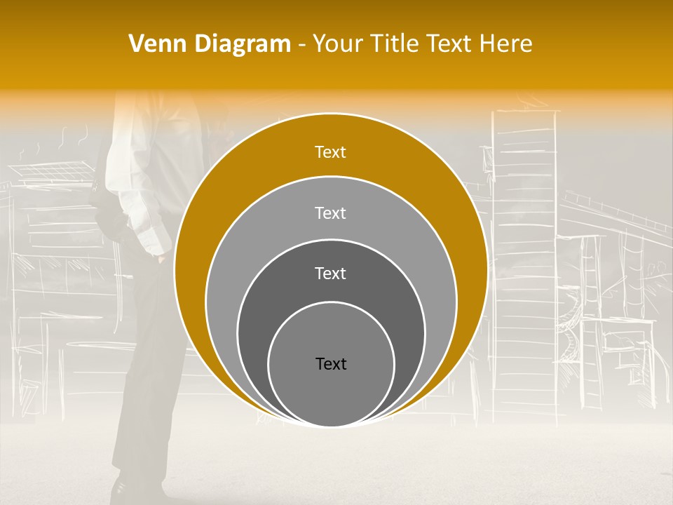 City Pencil Sketch PowerPoint Template