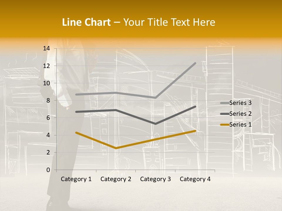 City Pencil Sketch PowerPoint Template